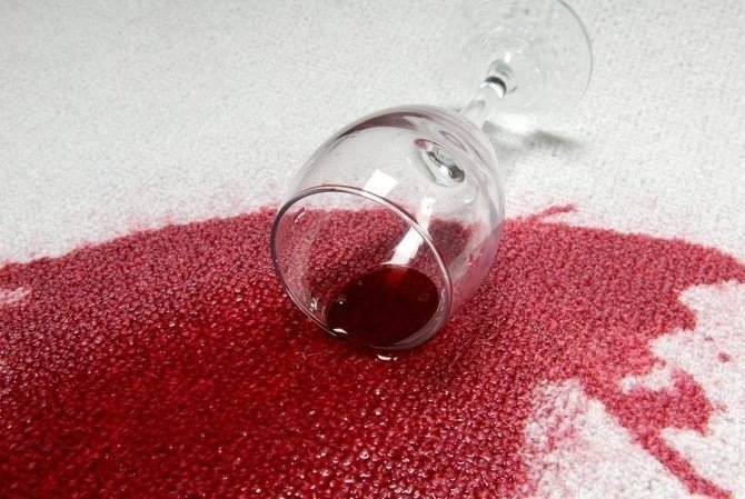 Способ удаления пятен вино