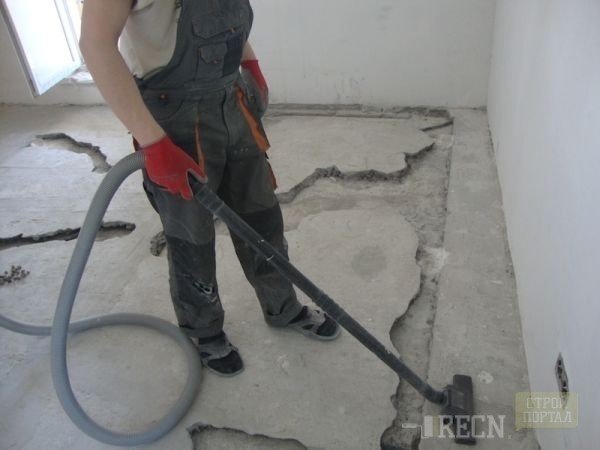 Покрытие бетонной стяжки от пыли