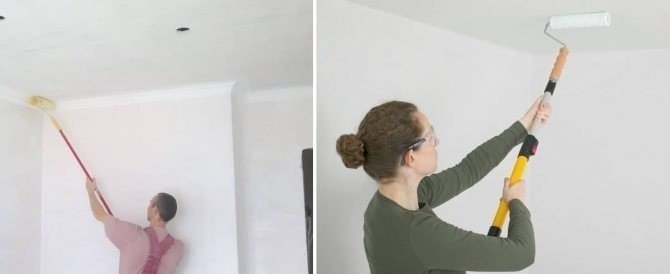 Покрасить потолок водоэмульсионной краской