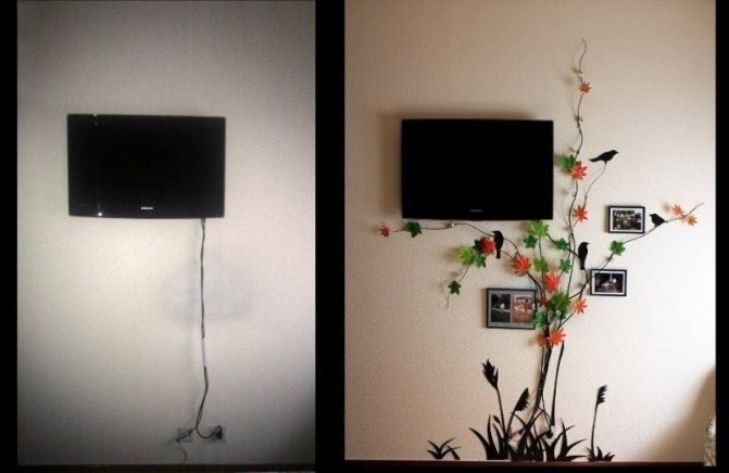 Декоративный короб для проводов на стену для телевизора