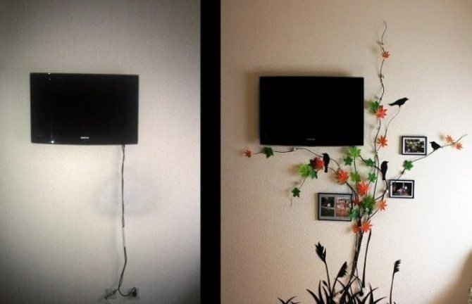 Декоративный короб для проводов на стену для телевизора