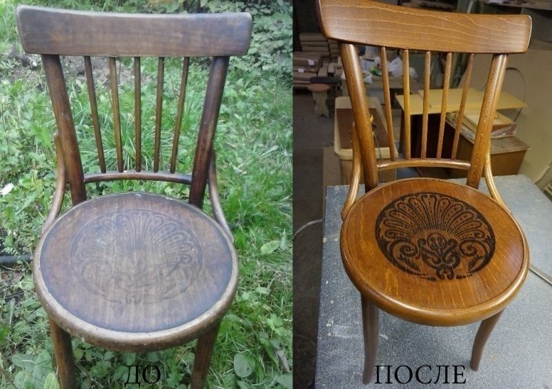 Отреставрированный венский стул