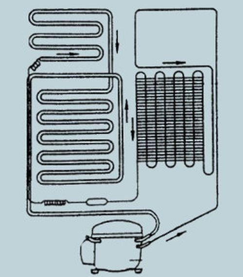 Холодильник норд двухкамерный схема компрессора