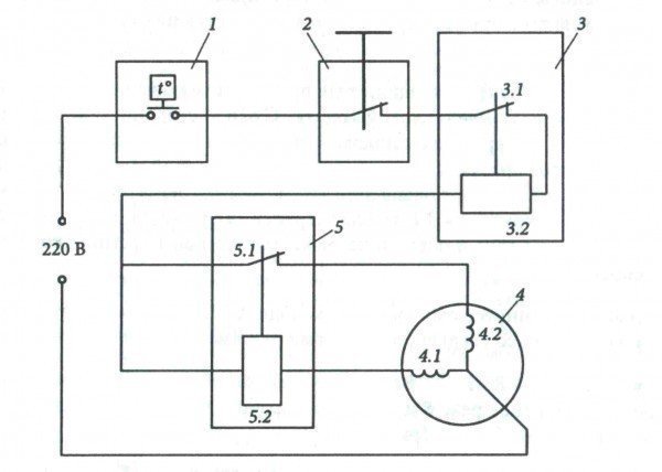 Электрическая схема подключения холодильного компрессора