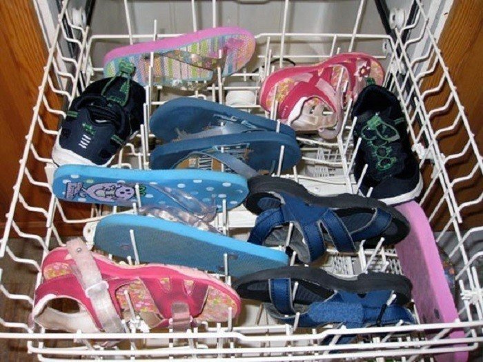 Стирка обуви в посудомоечной машине