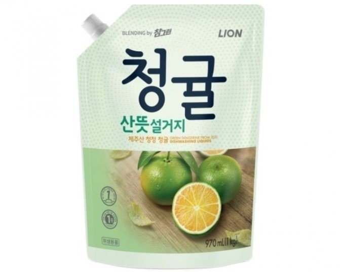 Lion жидкость для мытья посуды chamgreen зеленый цитрус