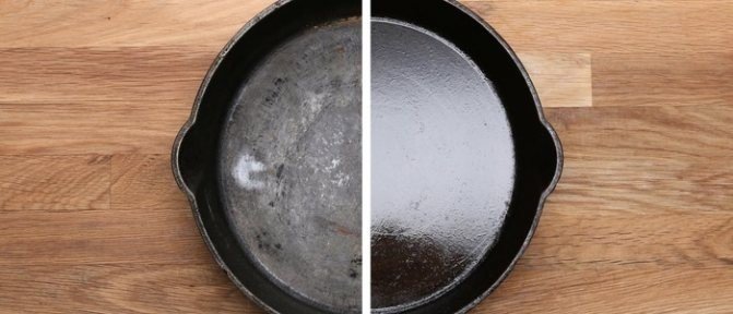 Чистая сковорода сковорода от нагара