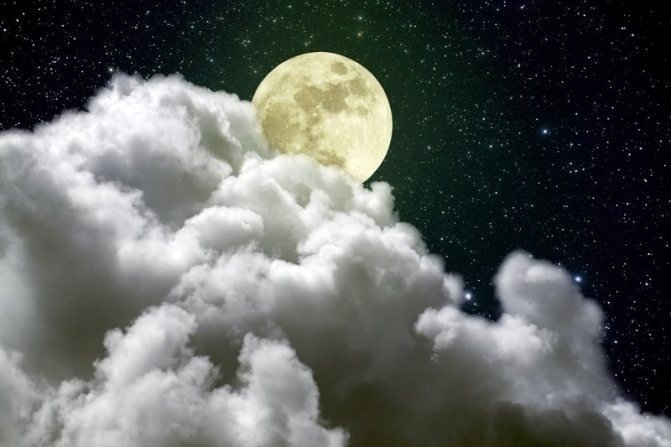 Ночное небо луна