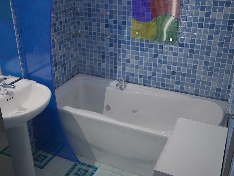 Панели в маленькую ванную комнату мозаика