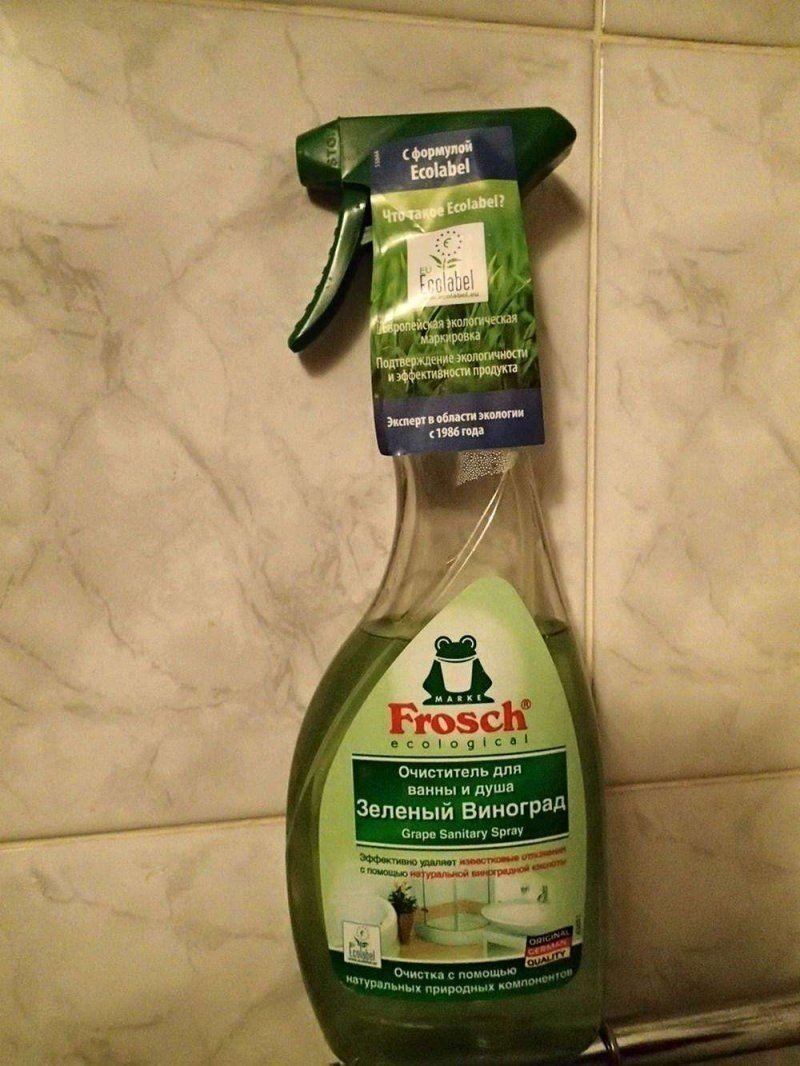 Фрош очиститель для ванны и душа зеленый