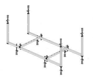 Каркас для ванны cezares metauro corner